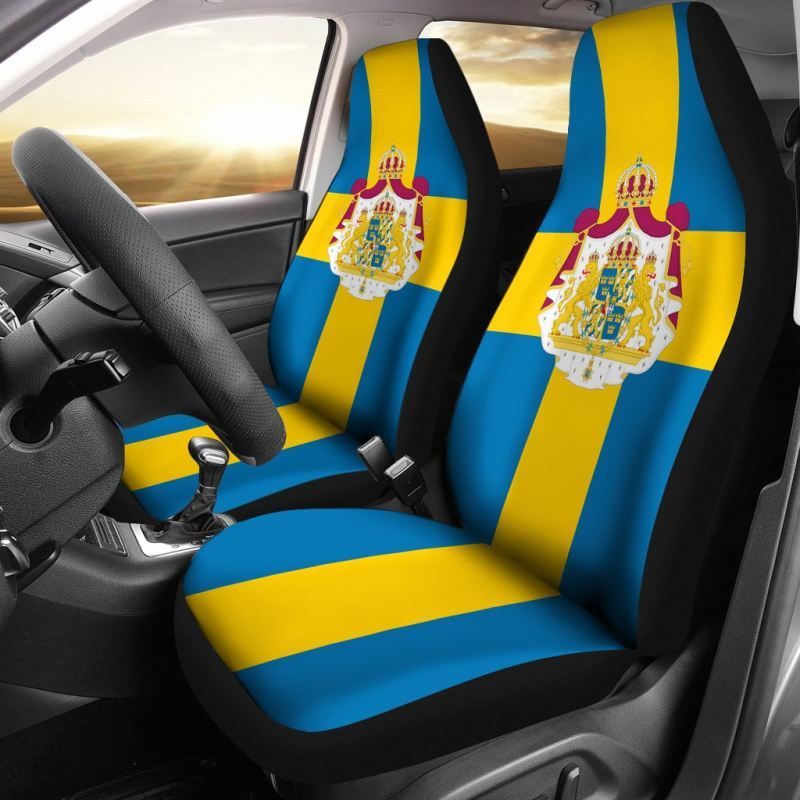 Sweden Coat Of Arm Car Seat Covers RLT7 - Wonder Print Shop