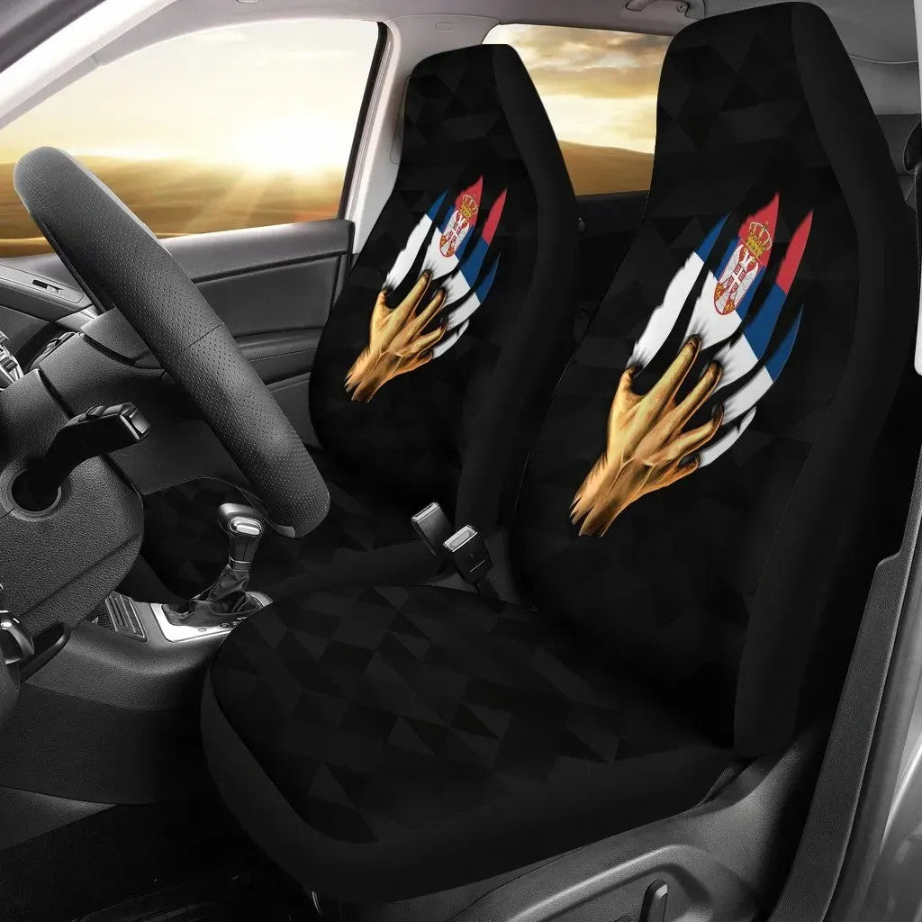 Serbia Car Seat Covers Serbian Is Me Ver 02 RLT7 - Wonder Print Shop