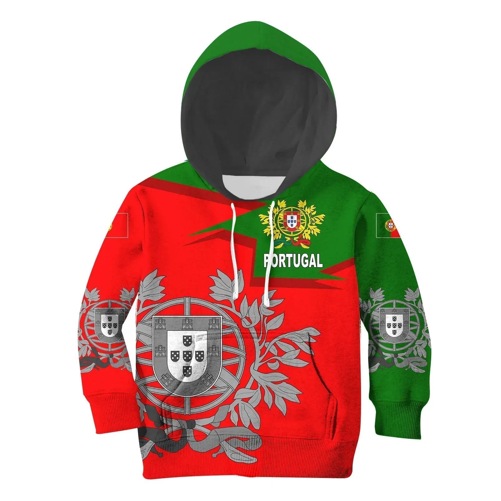 Portugal Hoodie Kid Coat Of Arms New Style RLT7 - Wonder Print Shop