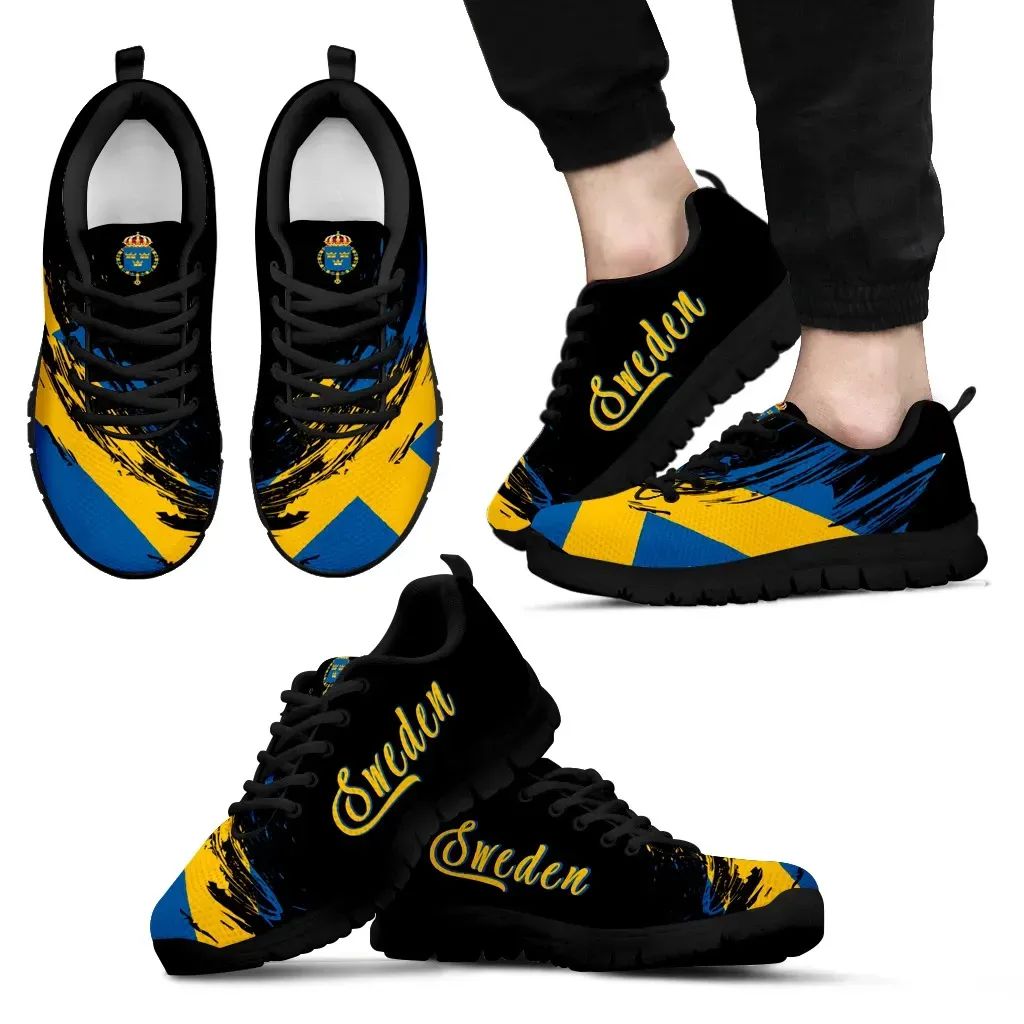 Sweden Flag Sneakers Art Style RLT7 - Wonder Print Shop