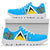 Saint Lucia Sneakers Flag With Coat Of Arms RLT6 - Wonder Print Shop