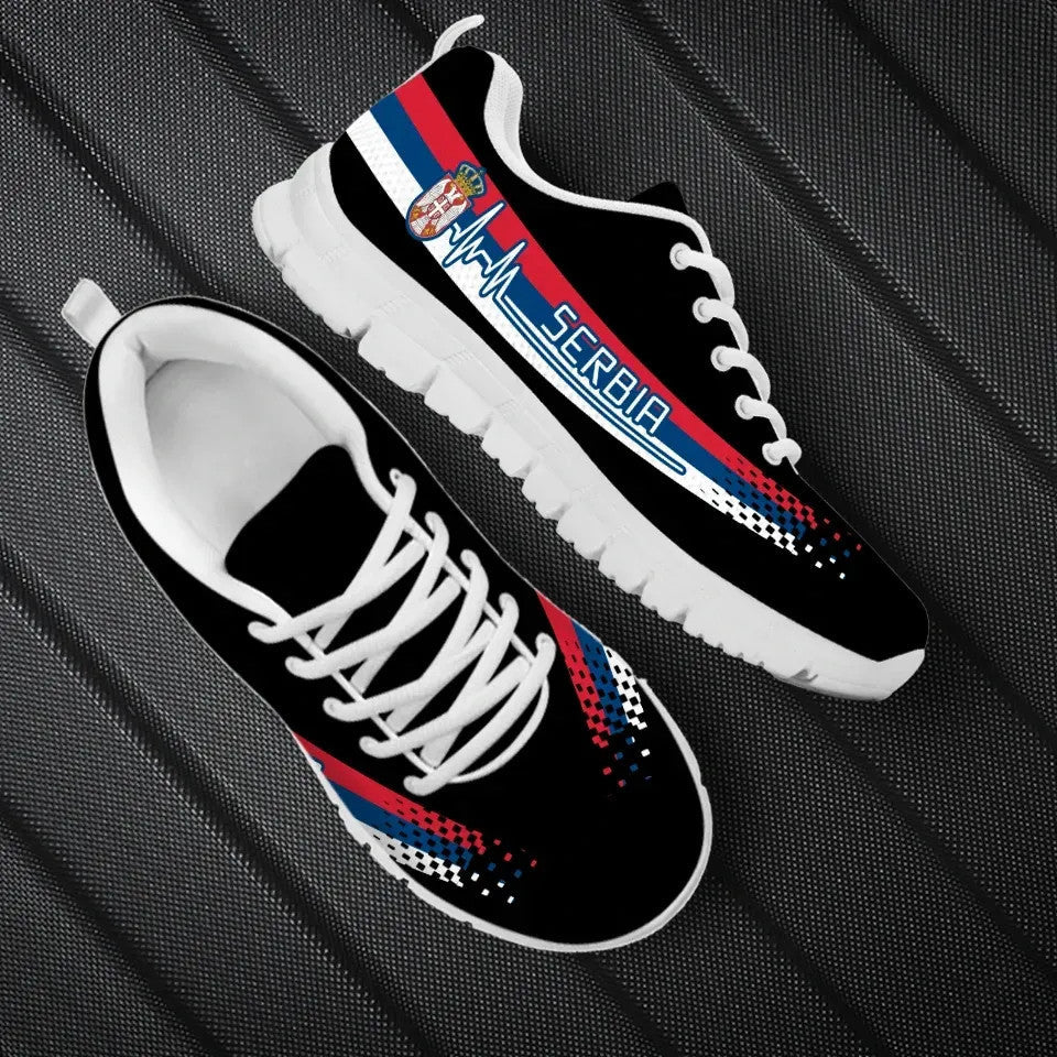 Serbia Heartbeat Sneakers RLT7 - Wonder Print Shop