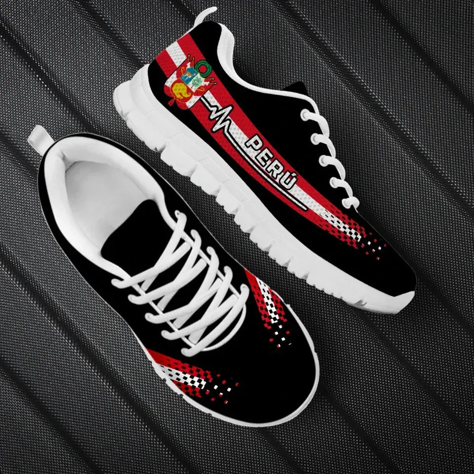 Peru Heartbeat Sneakers RLT7 - Wonder Print Shop