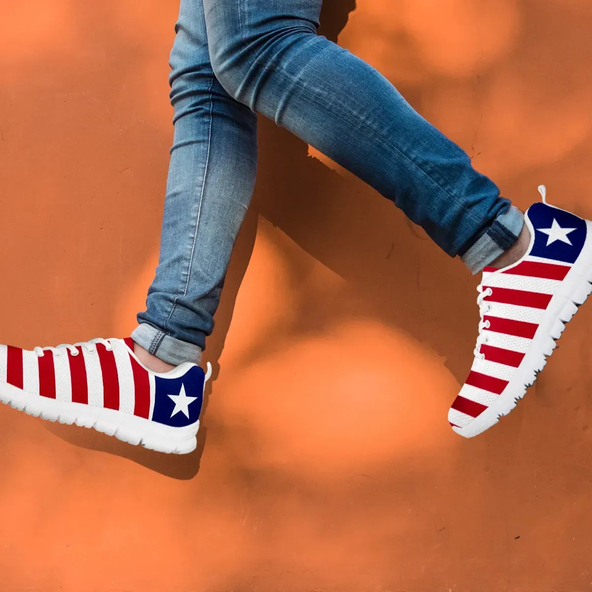 Liberia Flag Sneakers Shoes RLT6 - Wonder Print Shop