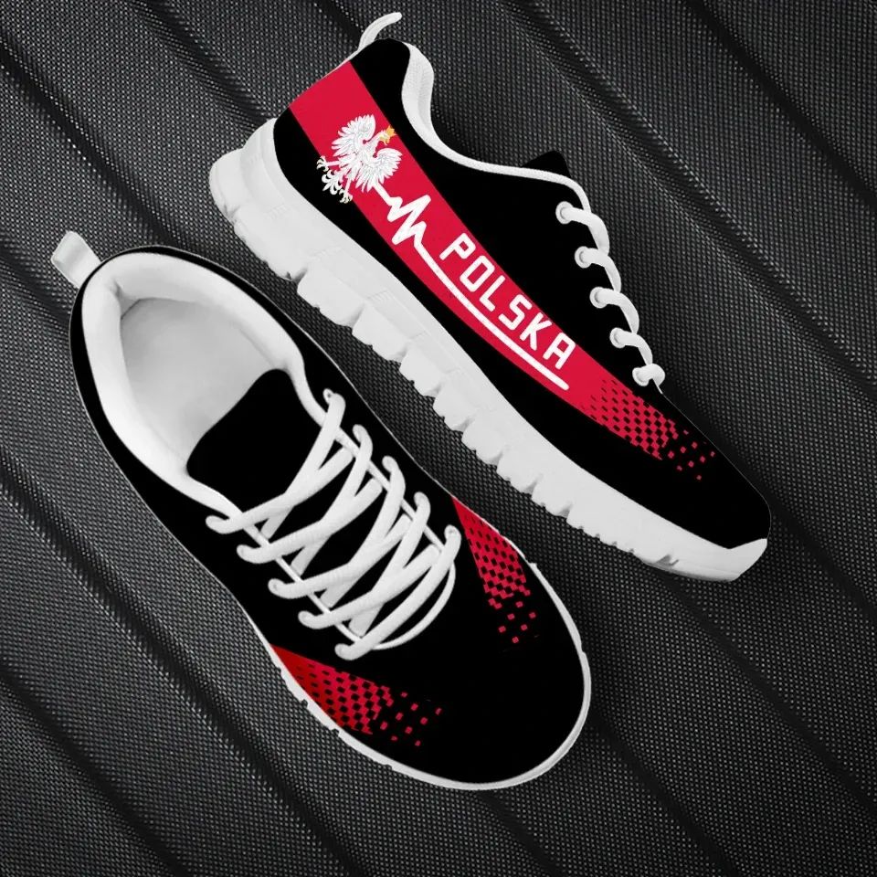 Polska Poland Heartbeat Sneakers RLT7 - Wonder Print Shop