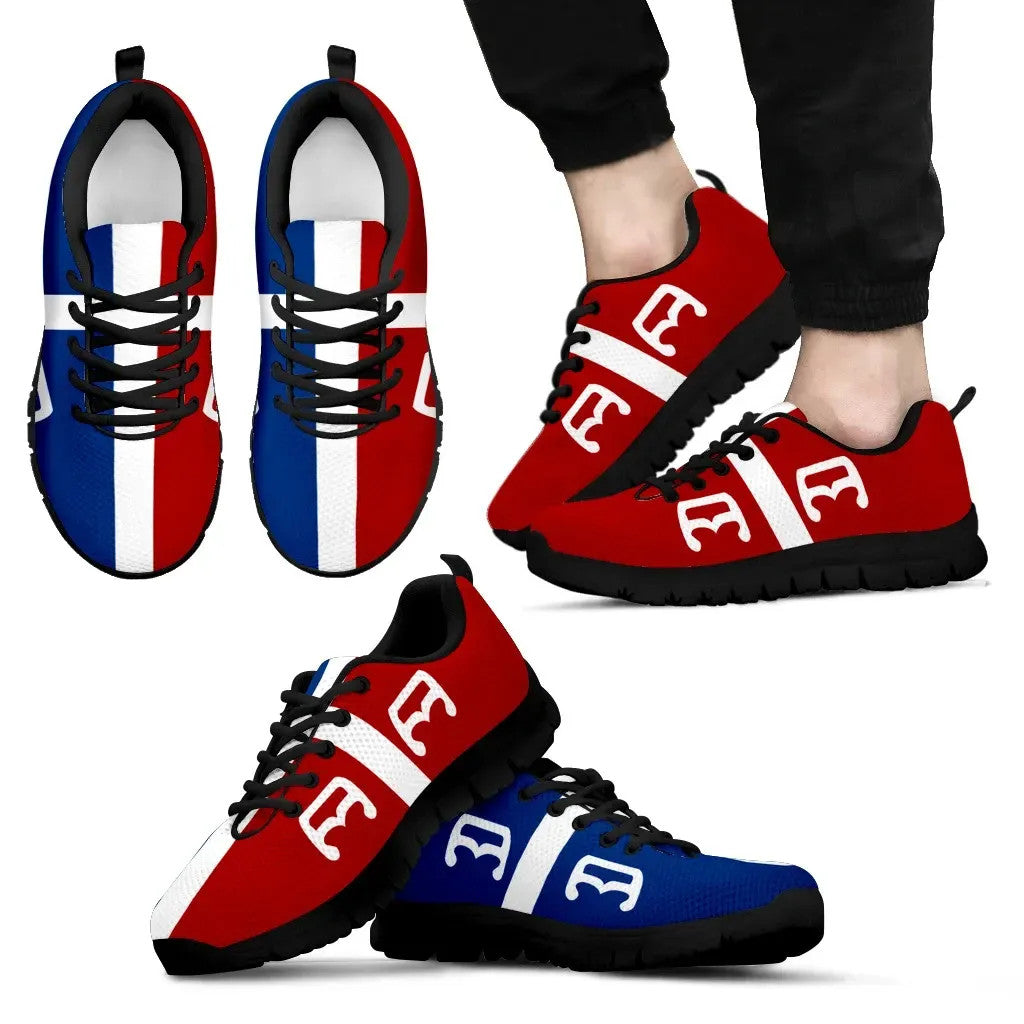 Serbia Sneakers Shoes Serbia Custom Flag Sneakers RLT7 - Wonder Print Shop