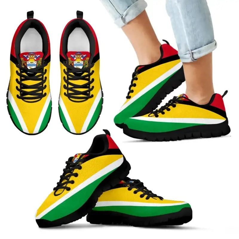 Guyana Shoes - Guyana Flag Sneakers RLT8 - Wonder Print Shop