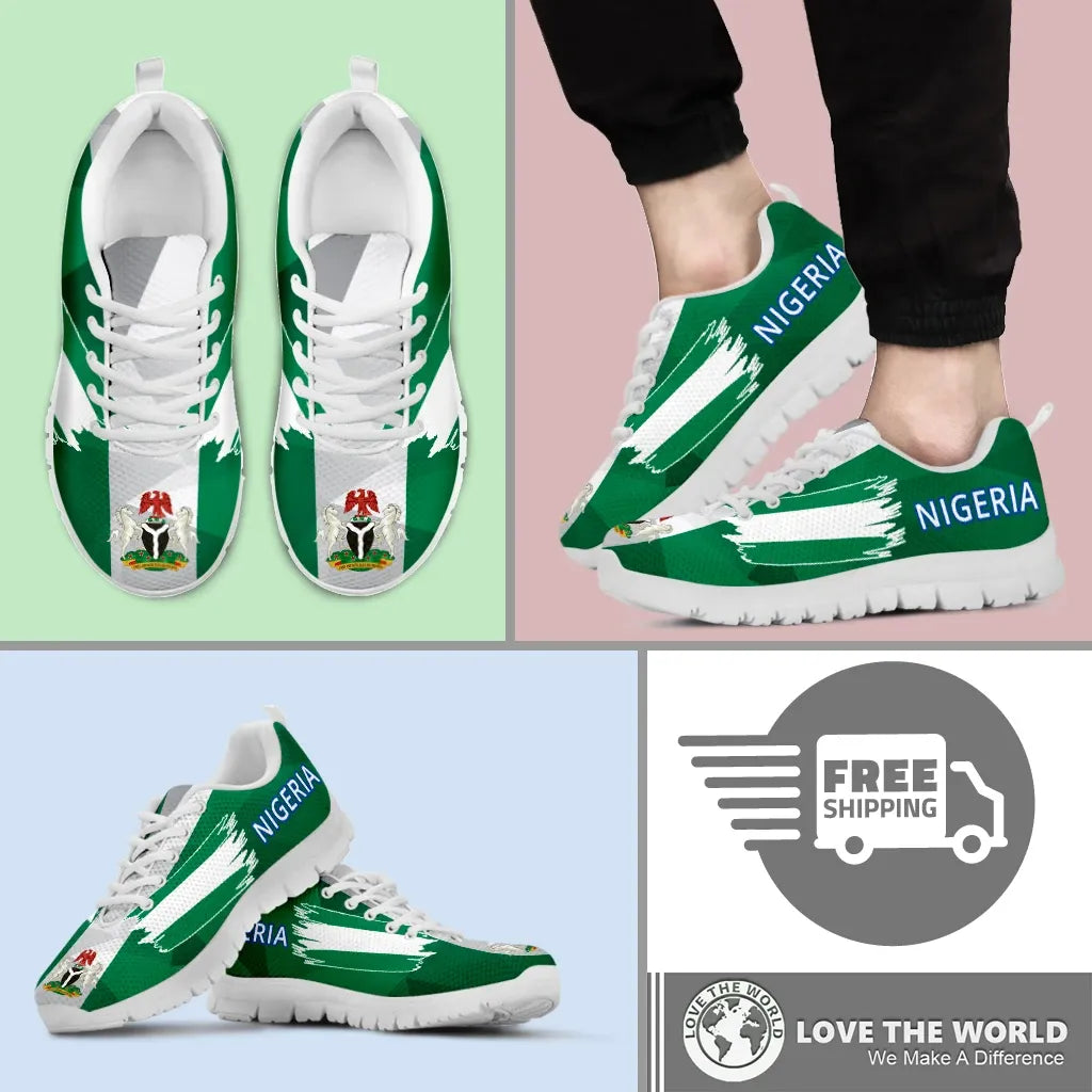 Nigeria Sneakers Nigerian Polygonal Men/Womens Shoes RLT8 - Wonder Print Shop