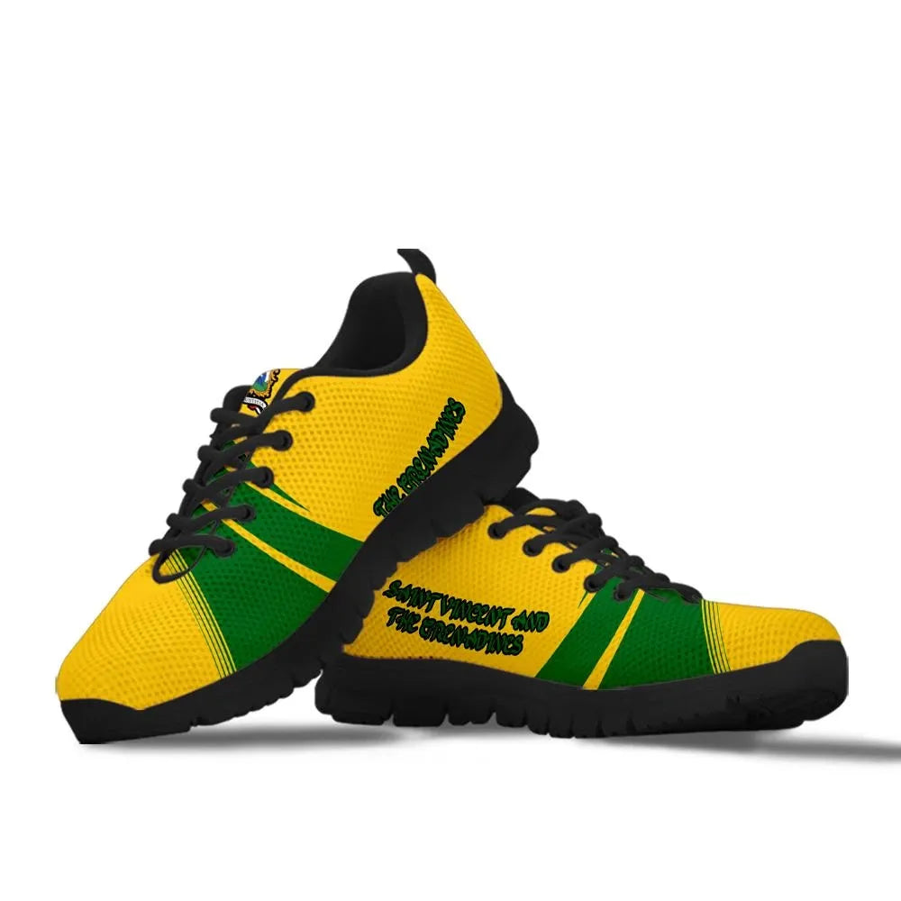 Saint Vincent and the Grenadines Coat Of Arms Sneakers Cricket RLT13 - Wonder Print Shop