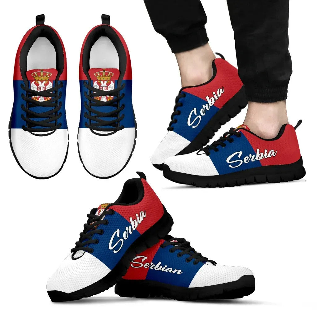 Serbia Flag Sneakers RLT7 - Wonder Print Shop