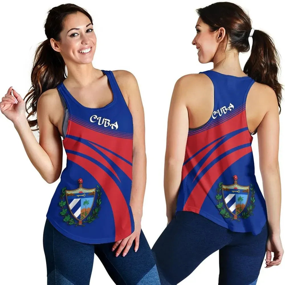 Cuba Coat Of Arms Women Tanktop Cricket RLT13 - Wonder Print Shop