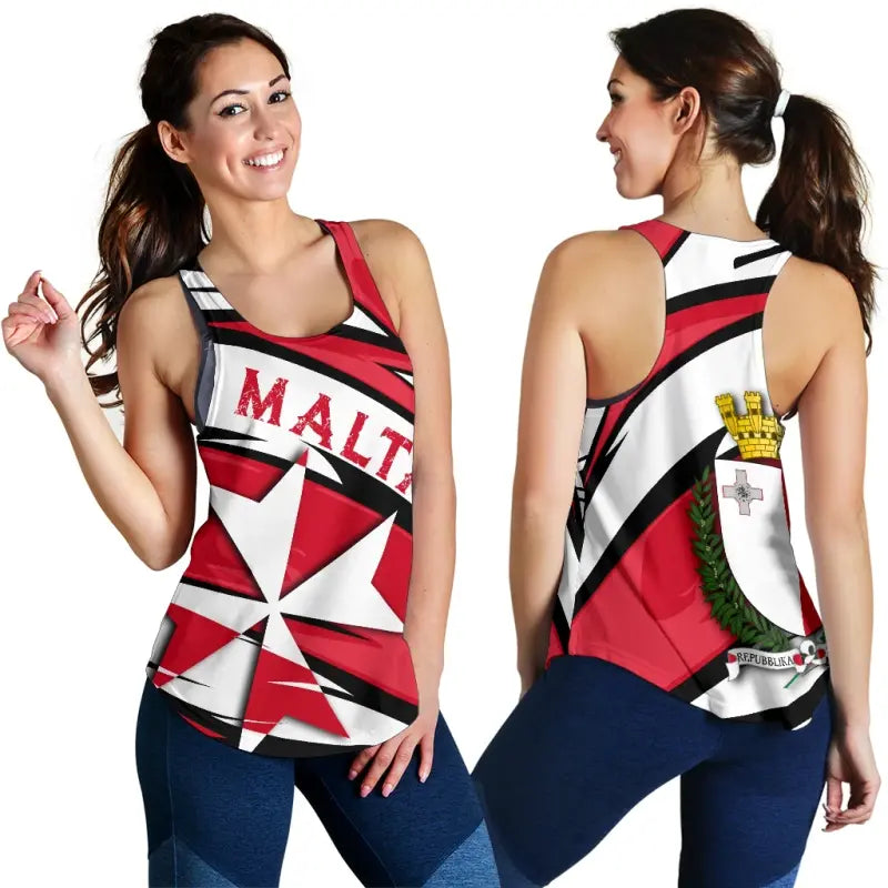 Malta The Maltese Cross Women's Tank Top RLT12 - Wonder Print Shop