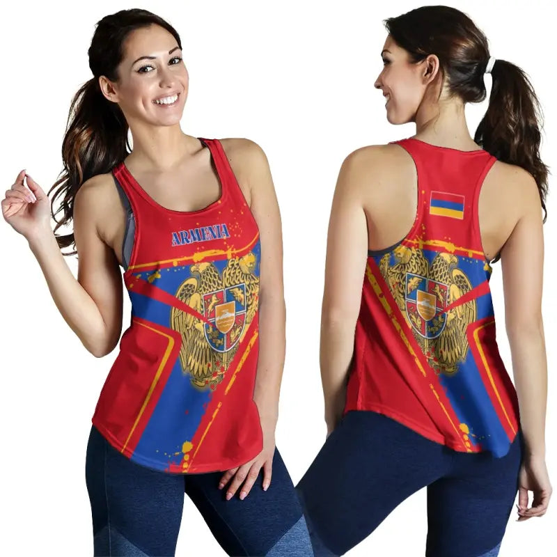 Armenia Womens Racerback Tank , The Pride of Armenia RLT8 - Wonder Print Shop