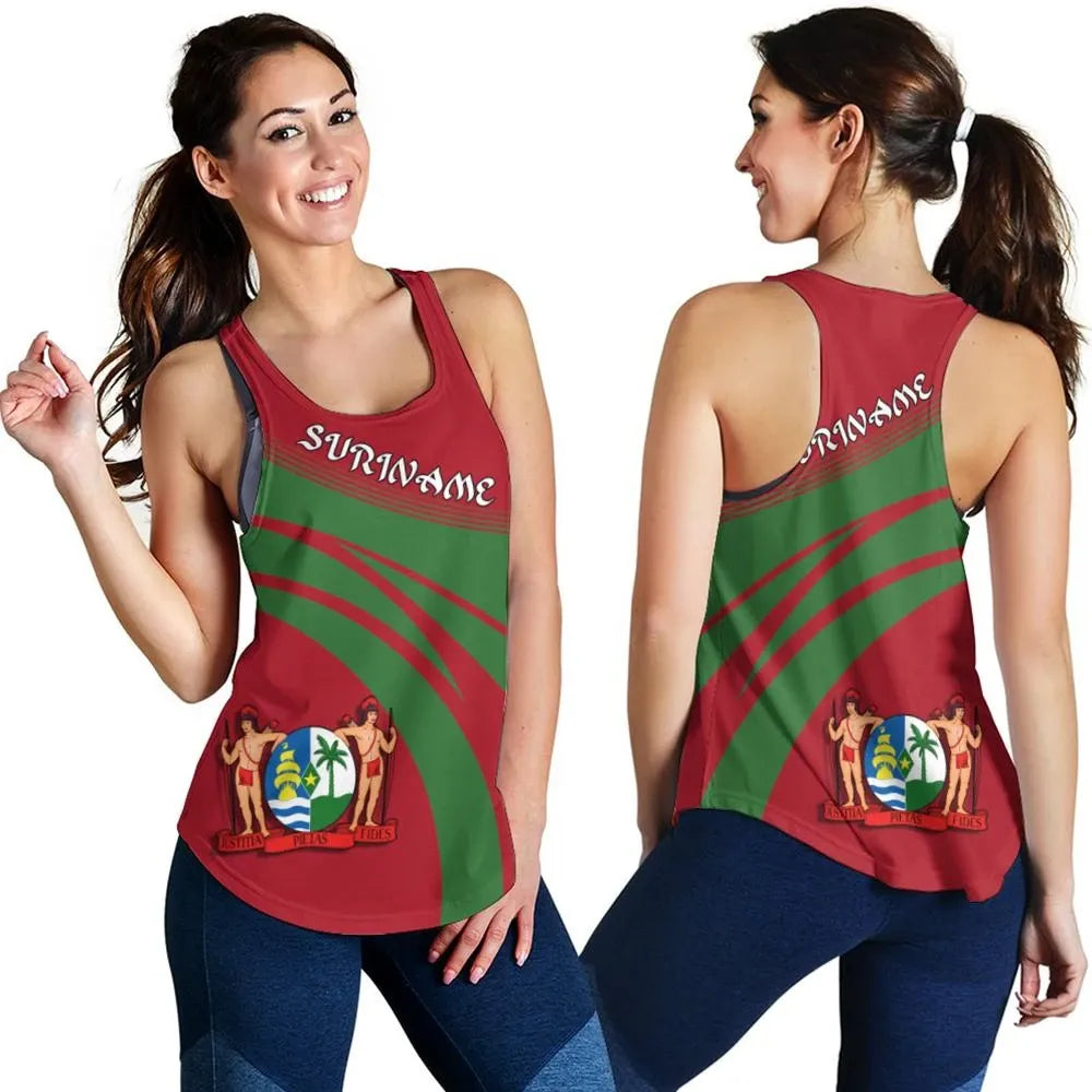 Suriname Coat Of Arms Women Tanktop Cricket RLT7 - Wonder Print Shop