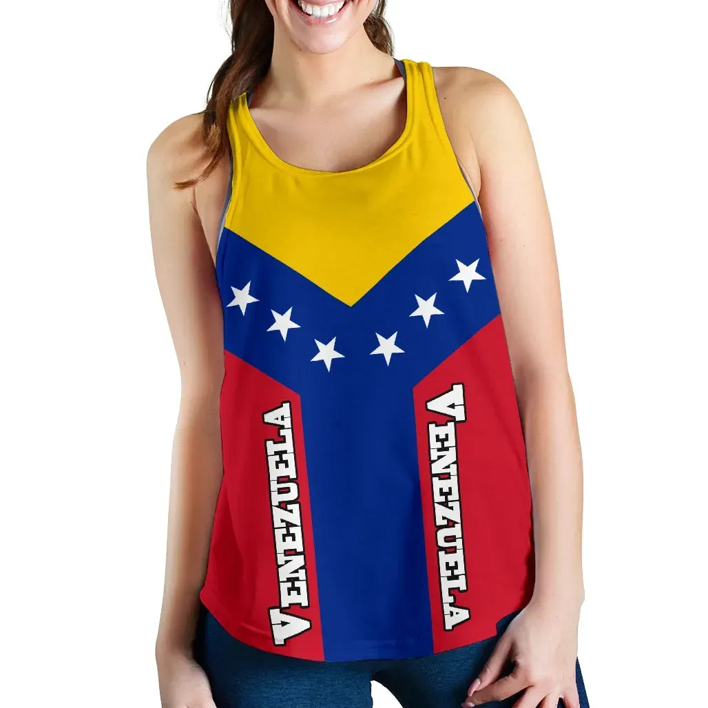 Venezuela Racerback Tank Rising Flag Women RLT7 - Wonder Print Shop