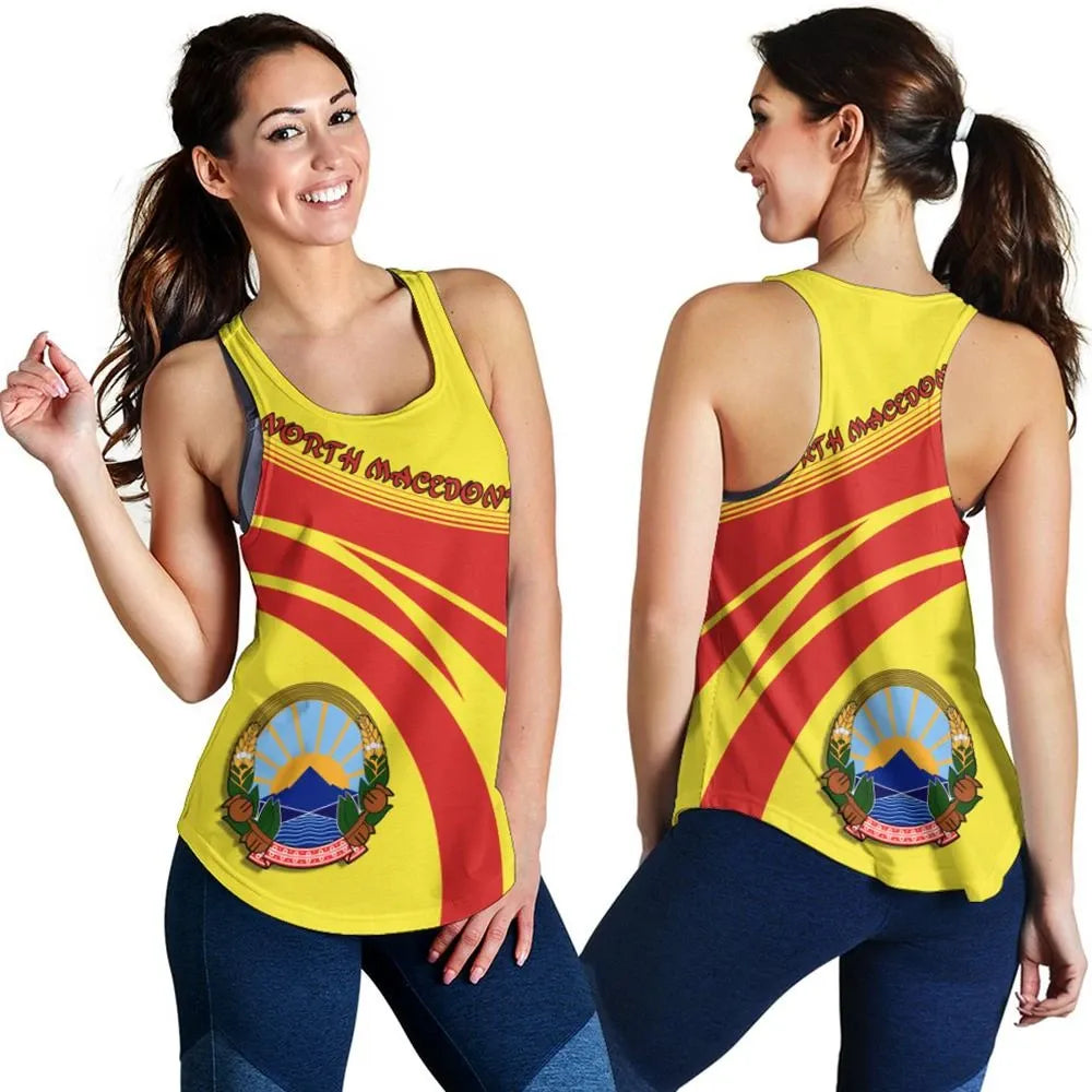 North Macedonia Coat Of Arms Women Tanktop Cricket RLT7 - Wonder Print Shop