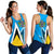 Saint Lucia Women's Racerback Tank, Flag With Coat Of Arms RLT6 - Wonder Print Shop