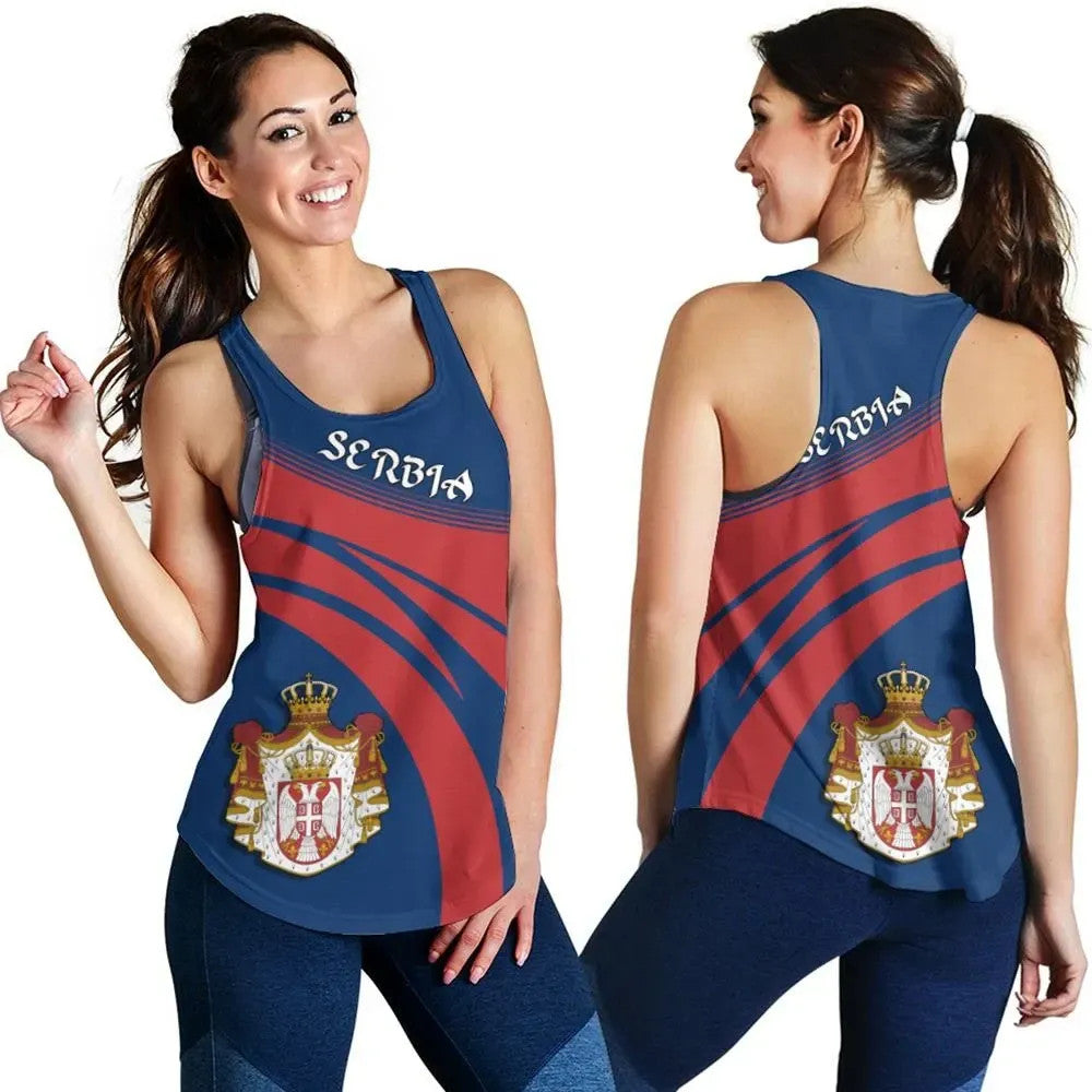 Serbia Coat Of Arms Women Tanktop Cricket RLT7 - Wonder Print Shop