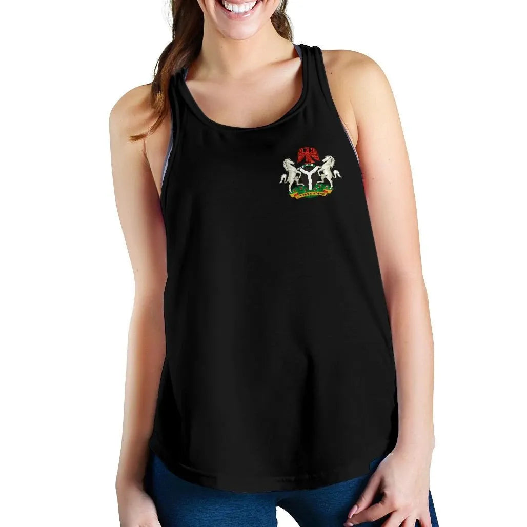 Nigeria Womens Racerback Tank RLT8 - Wonder Print Shop