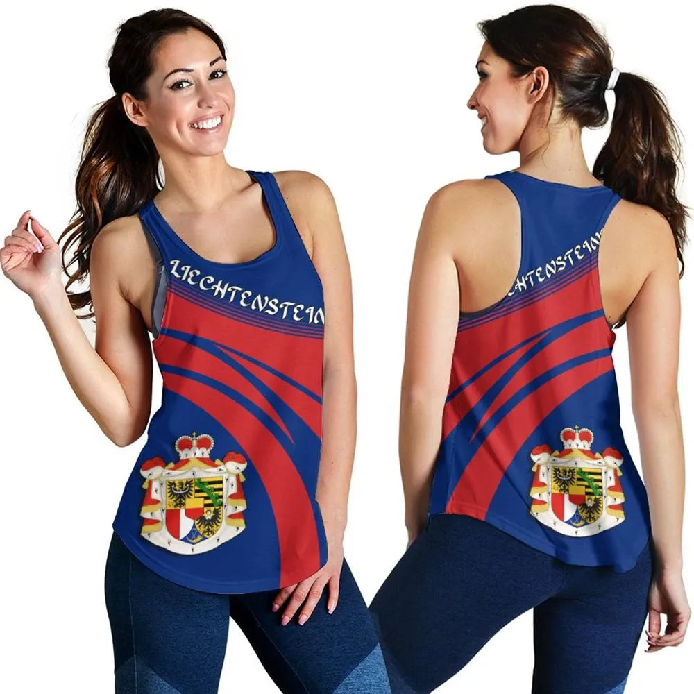 Liechtensteins Coat Of Arms Women Tanktop Cricket RLT6 - Wonder Print Shop