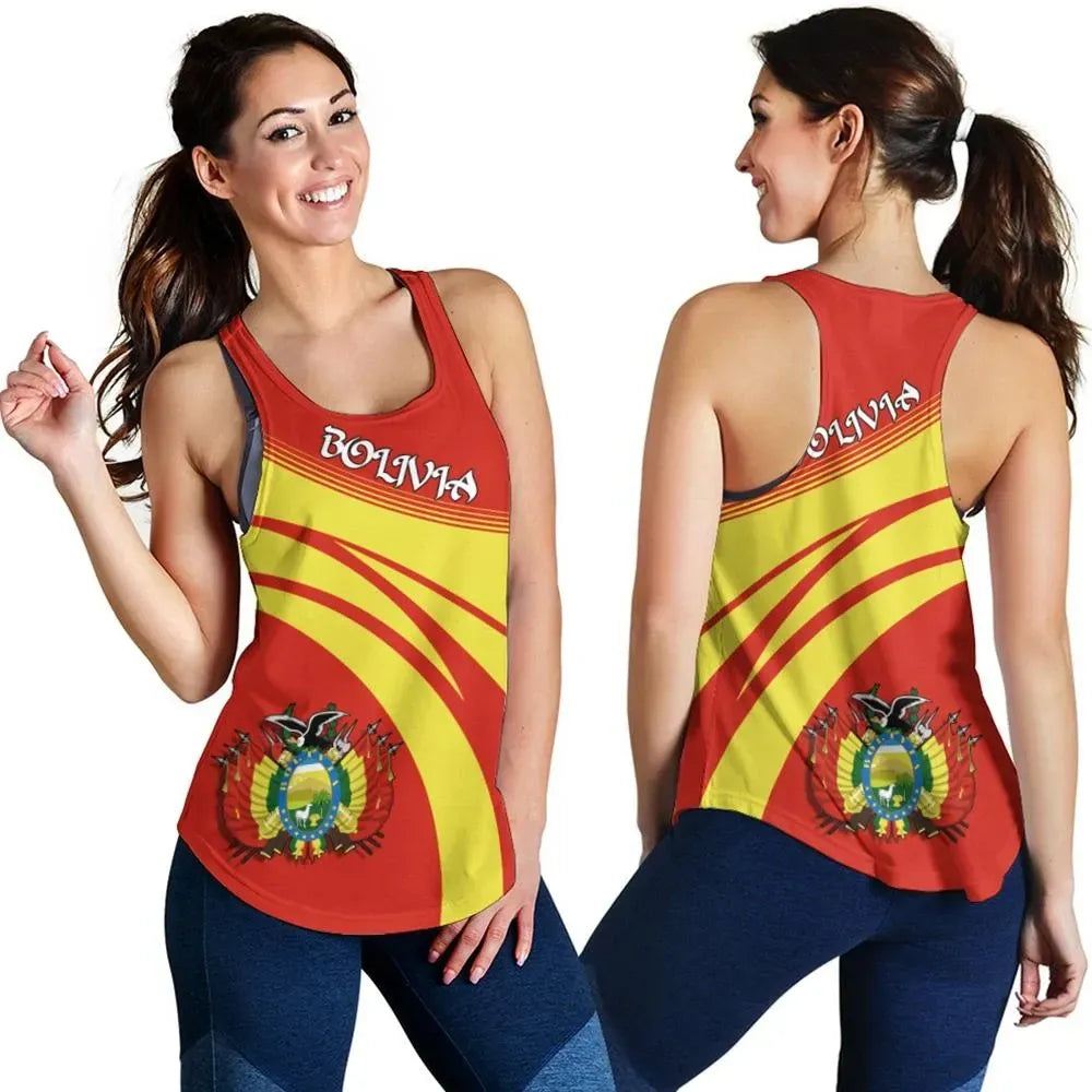 Bolivia Coat Of Arms Women Tanktop Cricket RLT6 - Wonder Print Shop