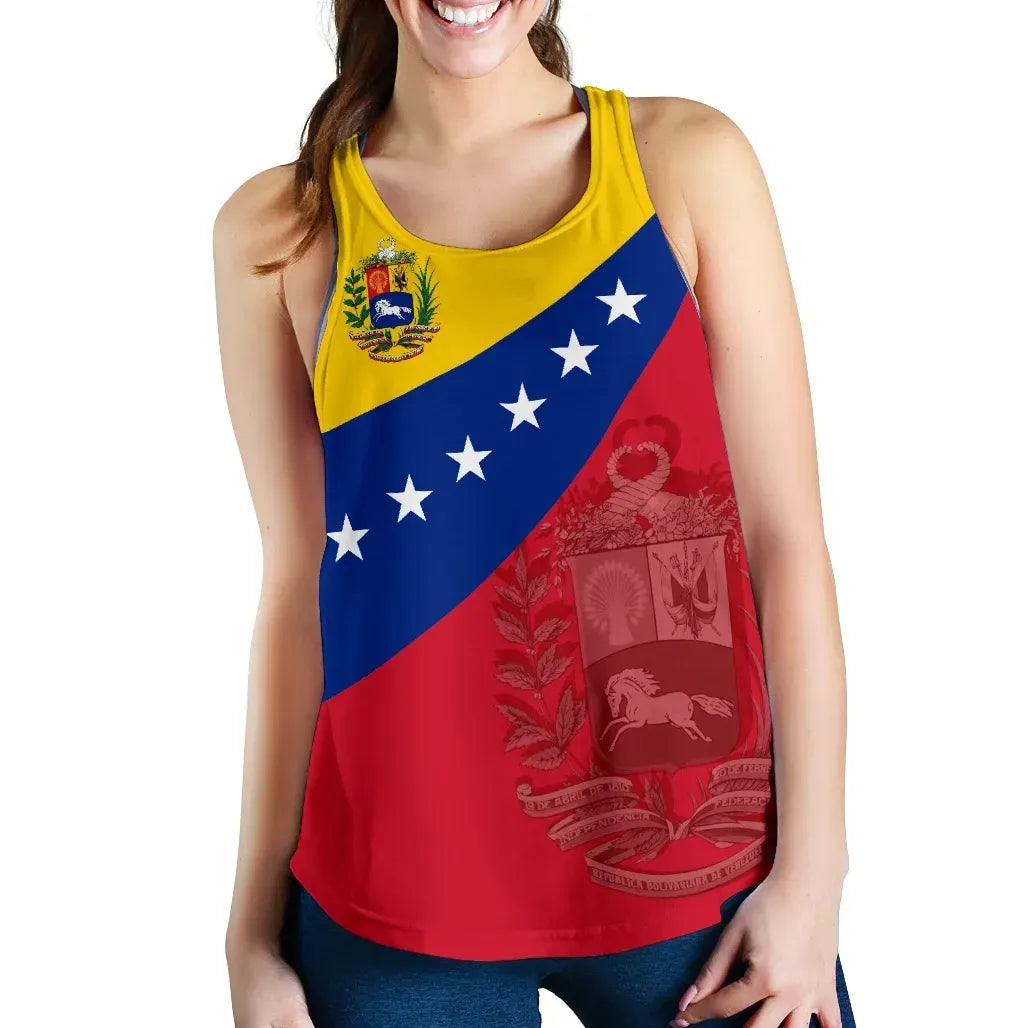 Venezuela Racerback Tank Flag Independence Day Women RLT7 - Wonder Print Shop