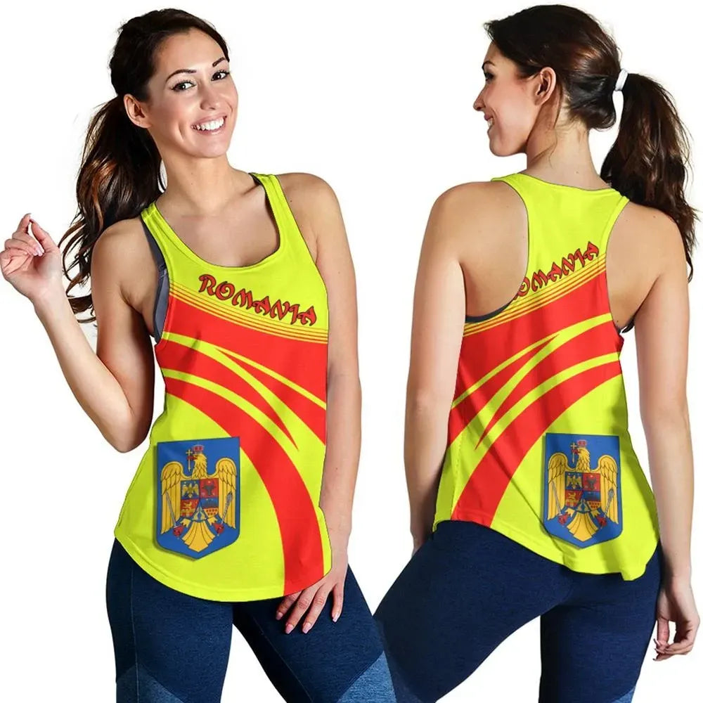 Romania Coat Of Arms Women Tanktop Cricket RLT13 - Wonder Print Shop