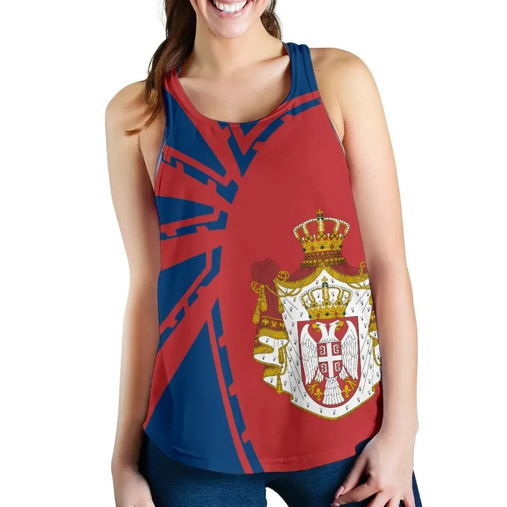 Serbia Tank Top For Women Premium Style RLT7 - Wonder Print Shop