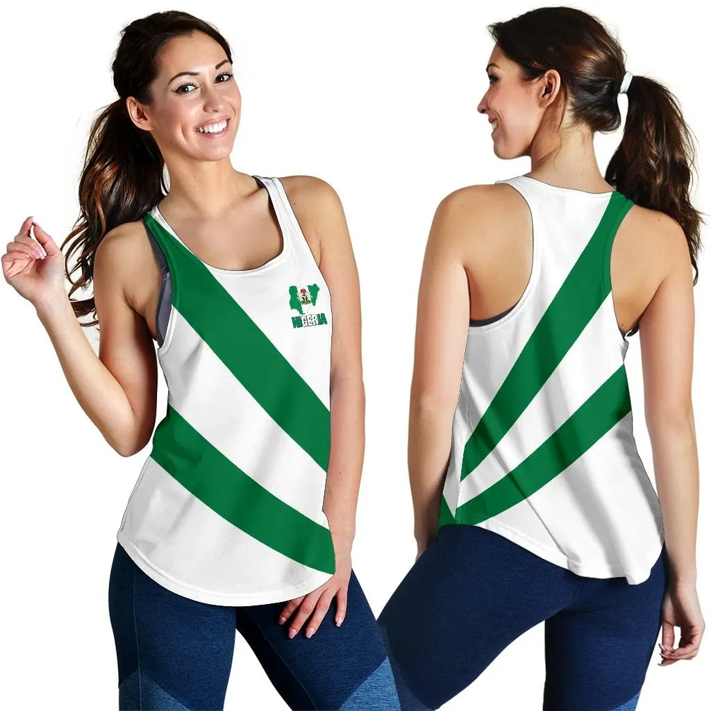 Nigeria Special Flag Womens Racerback Tank RLT8 - Wonder Print Shop