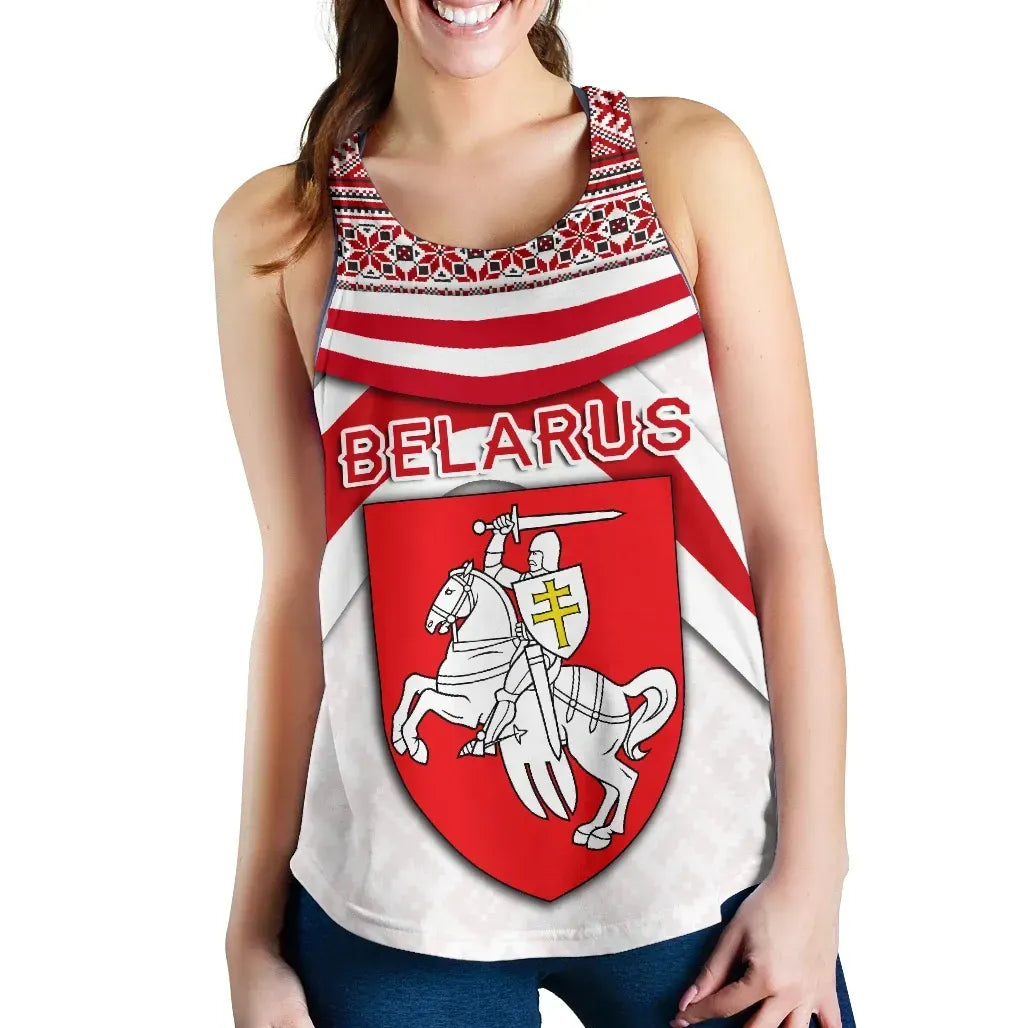 Belarus Pahonia Women Racerback Tank , Vibes Version RLT6 - Wonder Print Shop