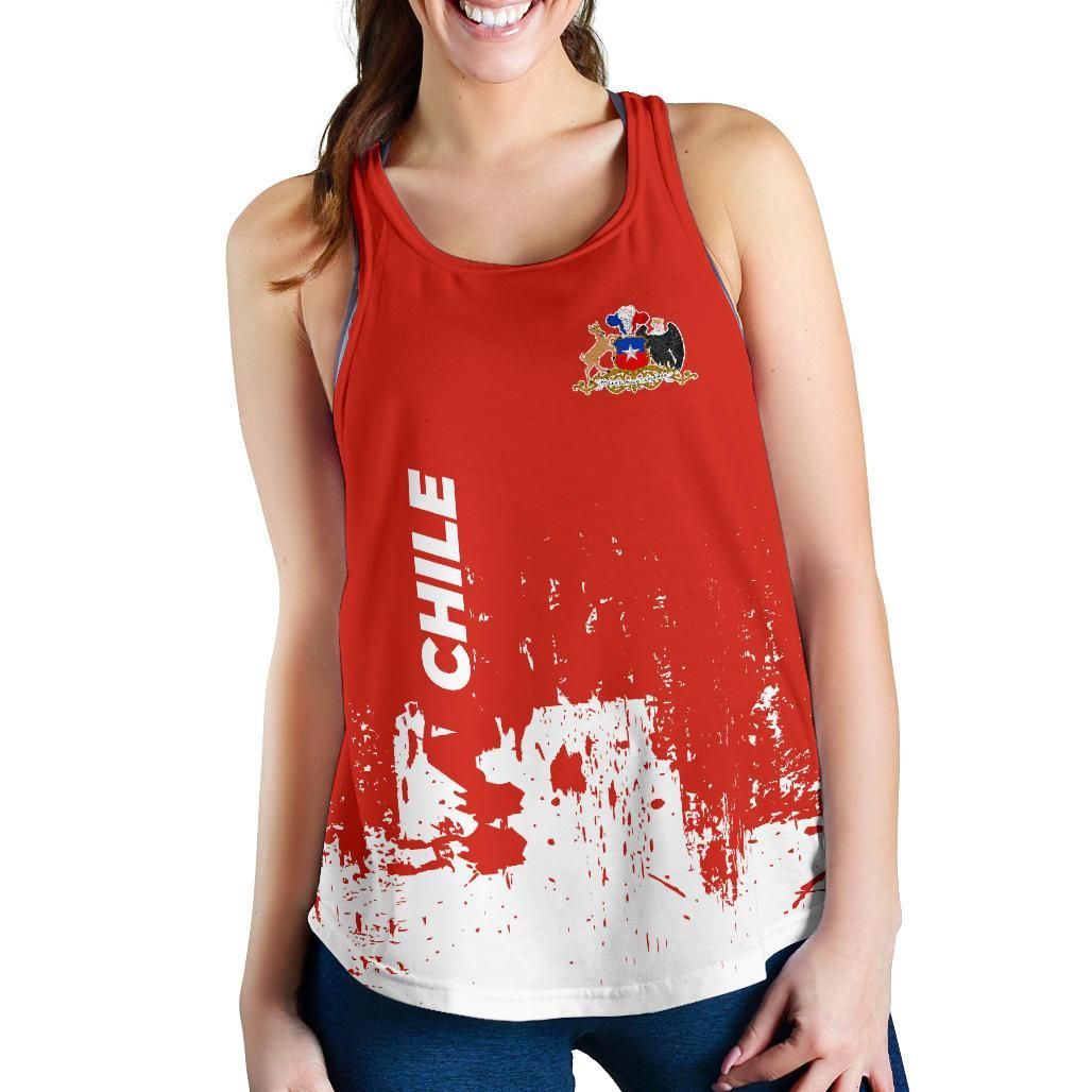 Chile Women Racerback Tank - Smudge Style RLT7 - Wonder Print Shop