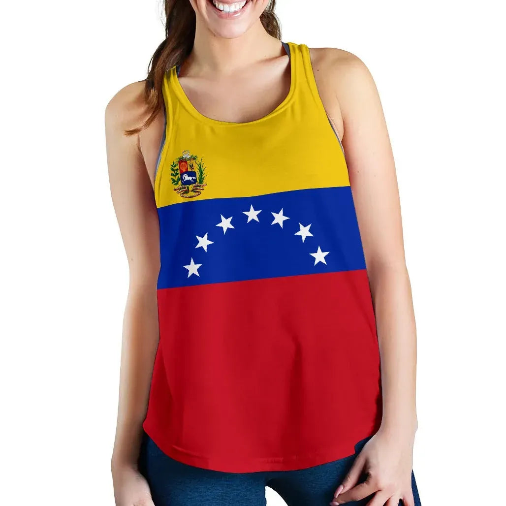 Venezuela Women's Racerback Tank Flag RLT7 - Wonder Print Shop