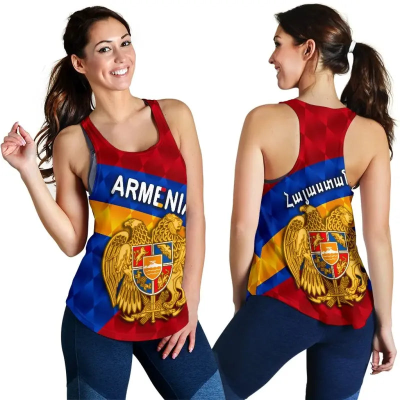 Armenia Women Racerback Tank Sporty Style RLT8 - Wonder Print Shop