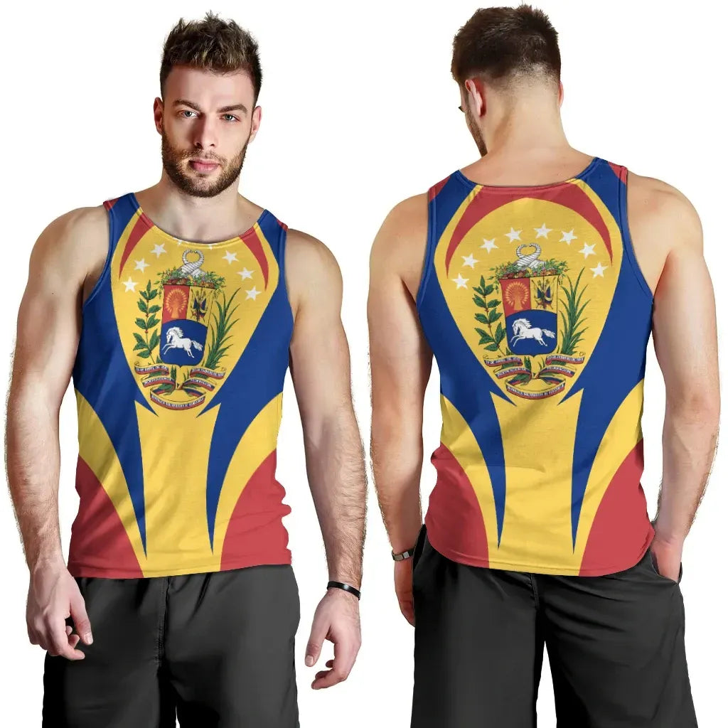 Venezuela Men's Tank Top Action Flag RLT7 - Wonder Print Shop