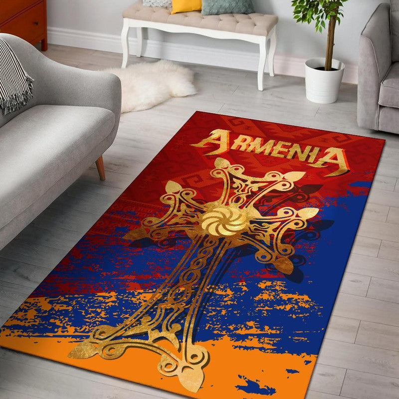 Armenia Khachkar, Armenian Cross Special Area Rug RLT8 - Wonder Print Shop