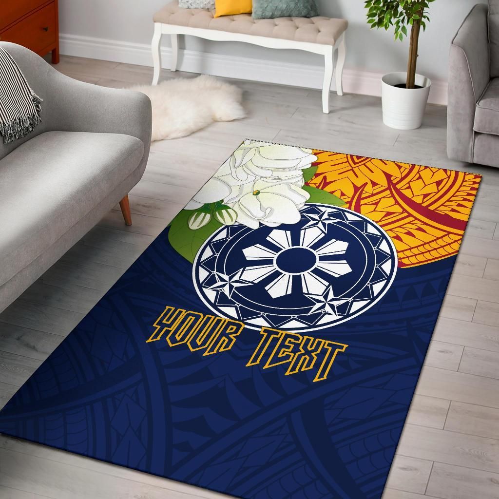 The Philippines Personalised Area Rug Filipino Sampaguita RLT6 - Wonder Print Shop