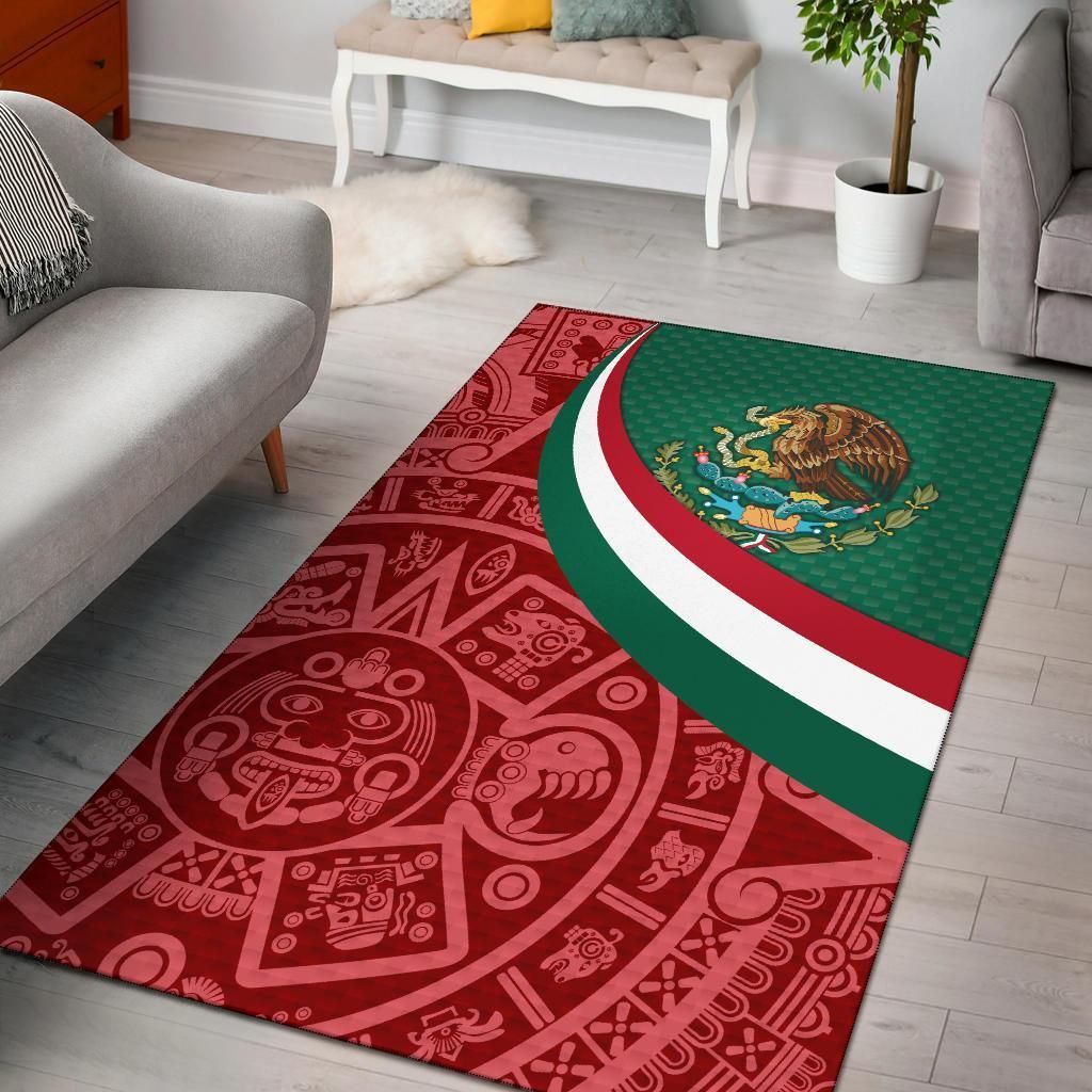 mexico-area-rug-mexico-coat-of-arms-with-aztec-patterns