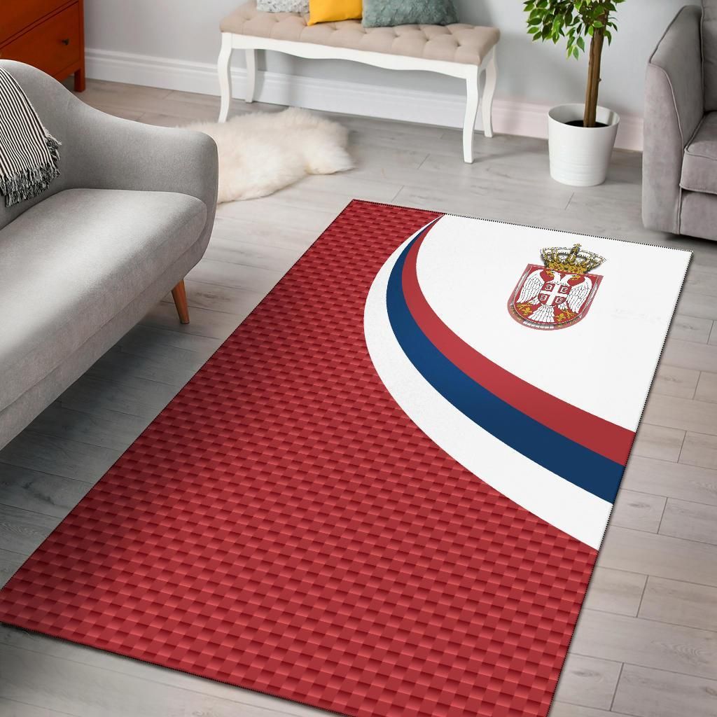 Serbia Area Rug Serbia Flag Red RLT7 - Wonder Print Shop