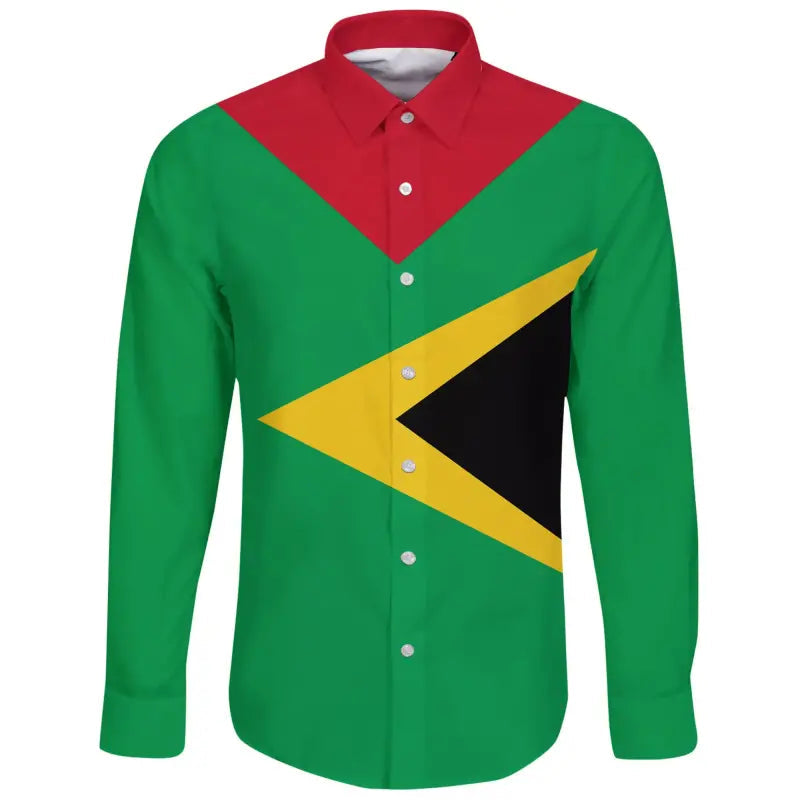 Guyana Long Sleeve Button Shirt Babarian (Green) RLT8 - Wonder Print Shop