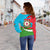 Azerbaijan Women Off Shoulder Sweater Proud Version RLT8 - Wonder Print Shop