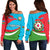 Azerbaijan Women Off Shoulder Sweater Proud Version RLT8 - Wonder Print Shop