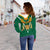 South Africa Womens Off Shoulder Sweater Coat Of Arms RLT8 - Wonder Print Shop