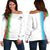 Azerbaijan Off Shoulder Sweater United Flag (White) RLT8 - Wonder Print Shop