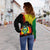 Bolivia Flag,Coat of Arms Off Shoulder Sweater RLT6 - Wonder Print Shop