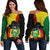 Bolivia Flag,Coat of Arms Off Shoulder Sweater RLT6 - Wonder Print Shop