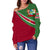 Suriname Women's Off Shoulder Sweater Suriname Coat Of Arms and Flag Color RLT7 - Wonder Print Shop