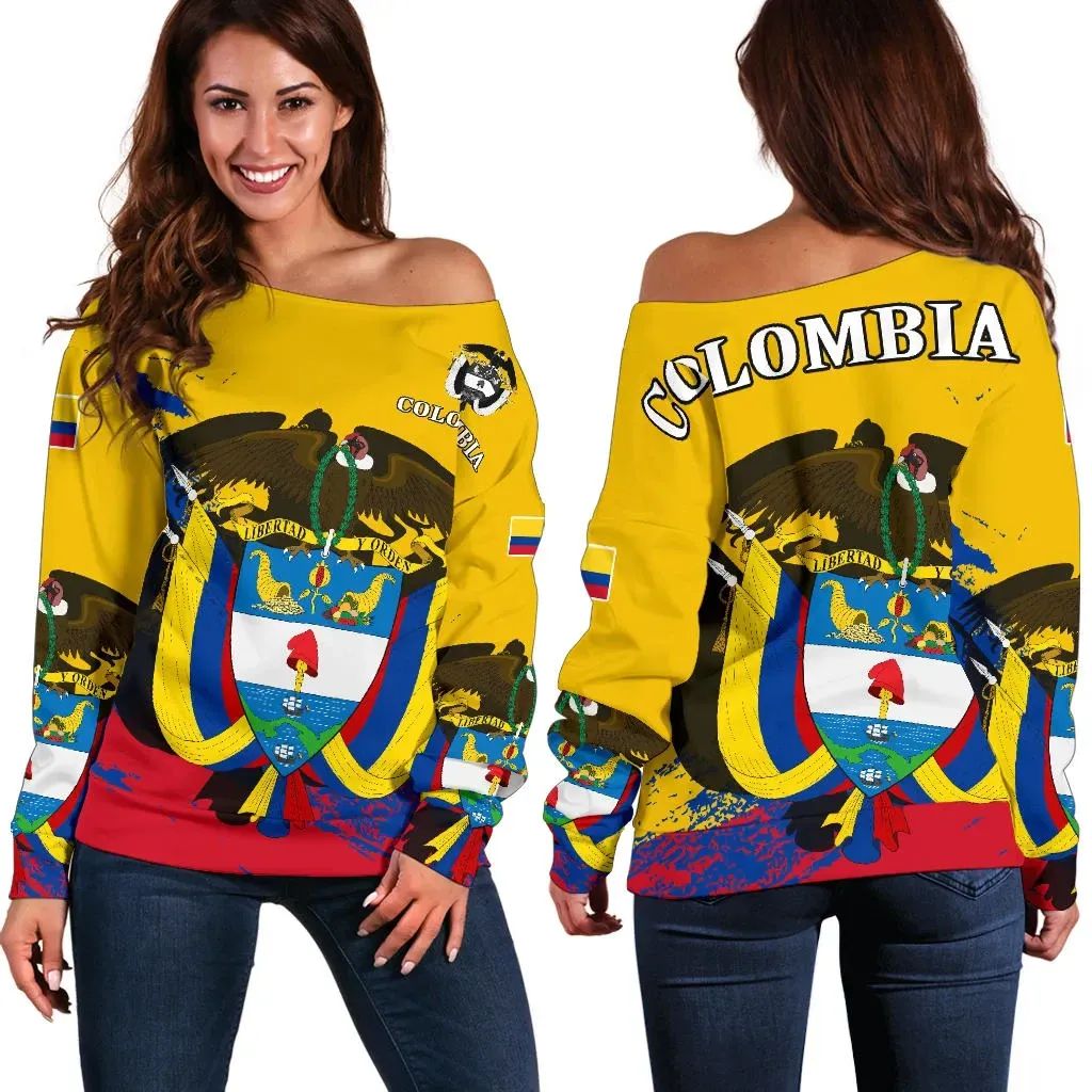 Colombia Special Off Shoulder Sweater RLT7 - Wonder Print Shop