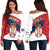 Serbia Women Off Shoulder Sweater Sporty Style RLT7 - Wonder Print Shop