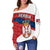 Serbia Women Off Shoulder Sweater Sporty Style RLT7 - Wonder Print Shop