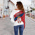 Serbia Women Off Shoulder Sweater Sporty Style RLT7 - Wonder Print Shop